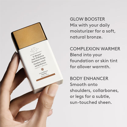 Drunk Elephant D-Bronzi Sunshine Drops - 30 ml/1 fl oz - Bronzing Color Serum Drops - Clean Clinical Skincare - Cruelty-Free - Dermatologist-Tested - Free of Essential Oils, Silicones, and Fragrance