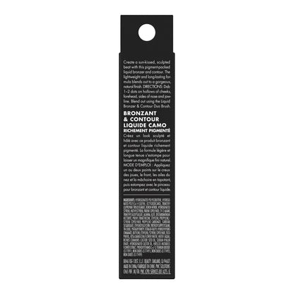 e.l.f. Camo Liquid Bronzer & Contour, Silky Pigmented Formula, Long-Lasting Glow for A Sun-Kissed, Sculpted Finish, Vegan & Cruelty-Free, 2 Fair/Light