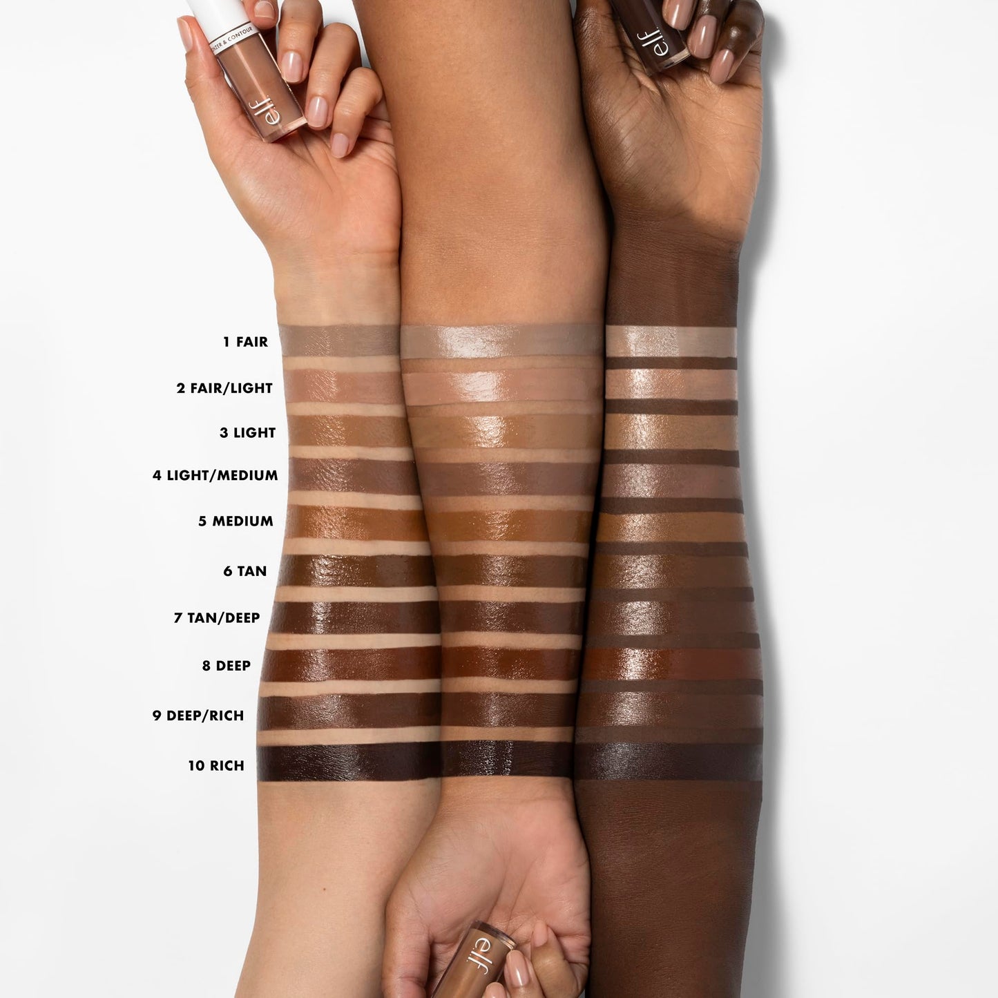 e.l.f. Camo Liquid Bronzer & Contour, Silky Pigmented Formula, Long-Lasting Glow for A Sun-Kissed, Sculpted Finish, Vegan & Cruelty-Free, 2 Fair/Light
