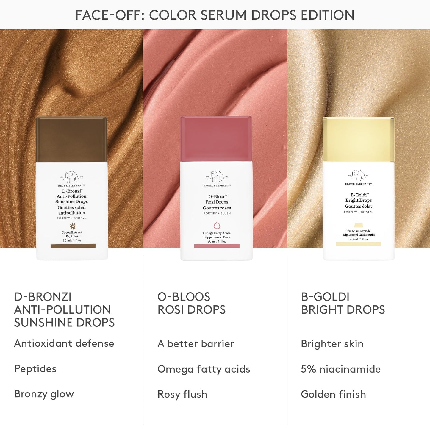 Drunk Elephant D-Bronzi Sunshine Drops - 30 ml/1 fl oz - Bronzing Color Serum Drops - Clean Clinical Skincare - Cruelty-Free - Dermatologist-Tested - Free of Essential Oils, Silicones, and Fragrance